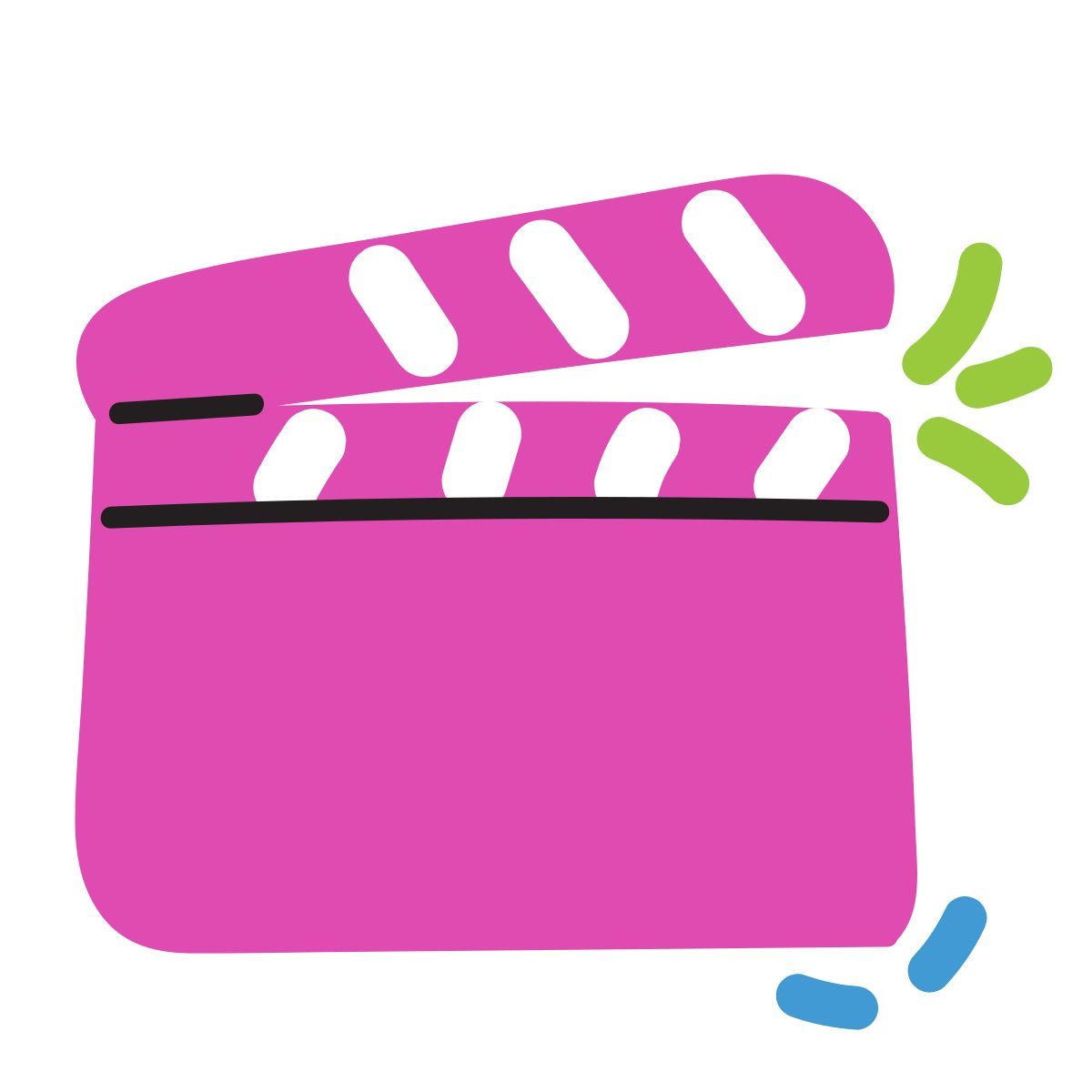 scribby style clapperboard icon