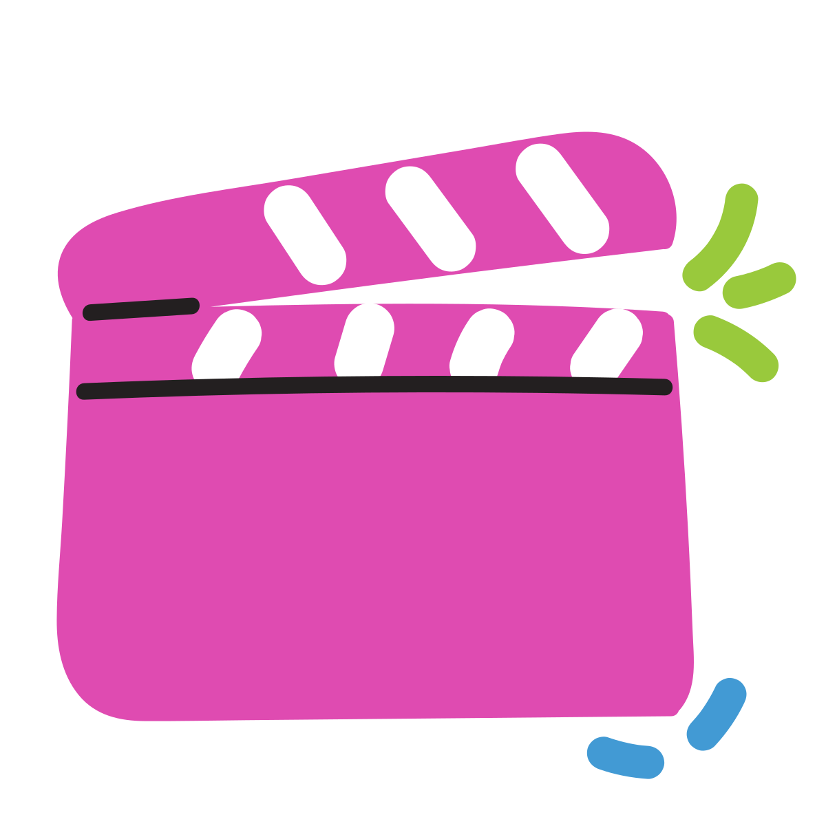 scribby style clapperboard icon