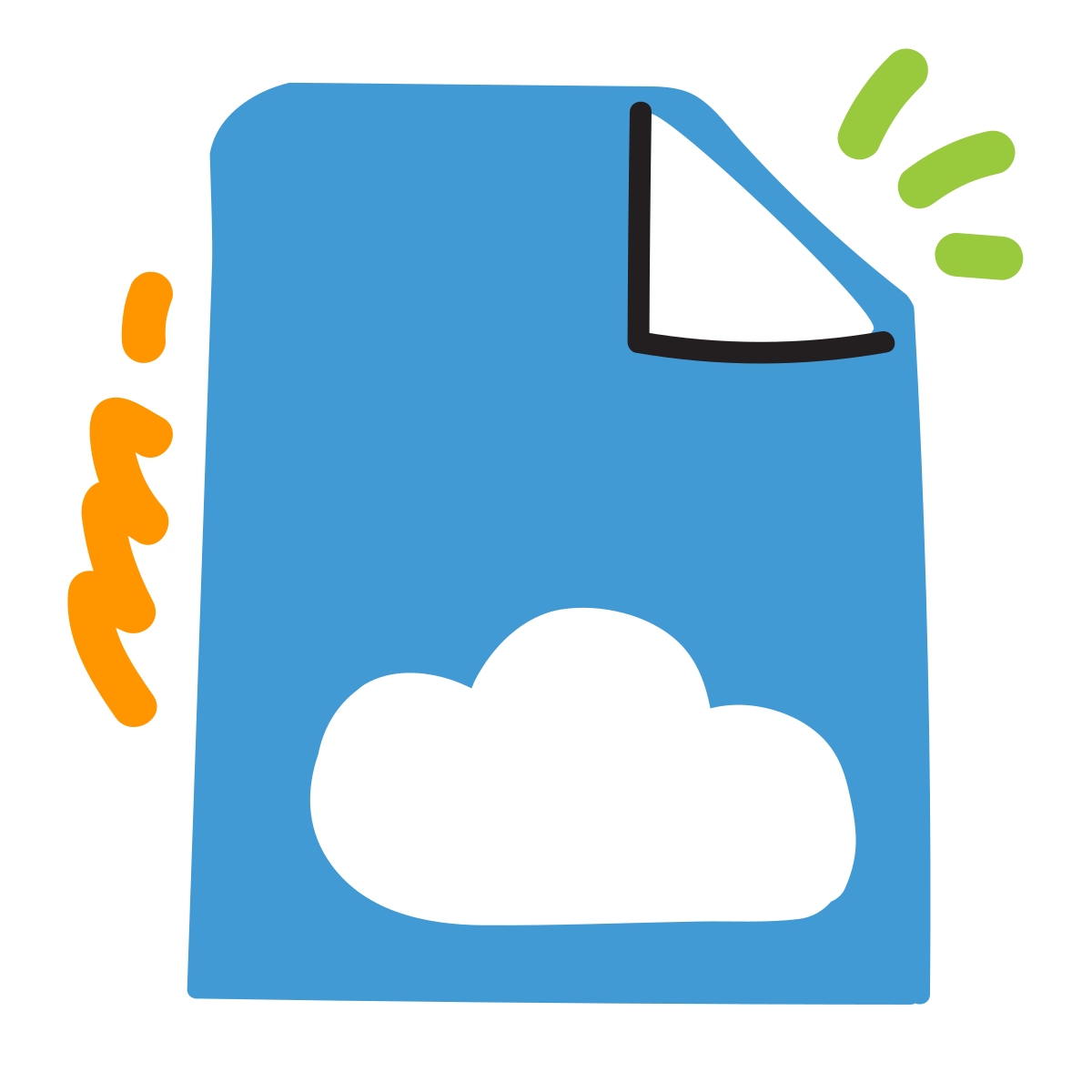 scribby style cloud file icon