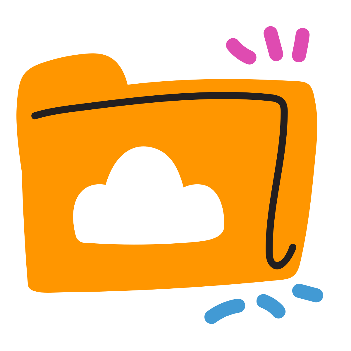 scribby style cloud folder icon
