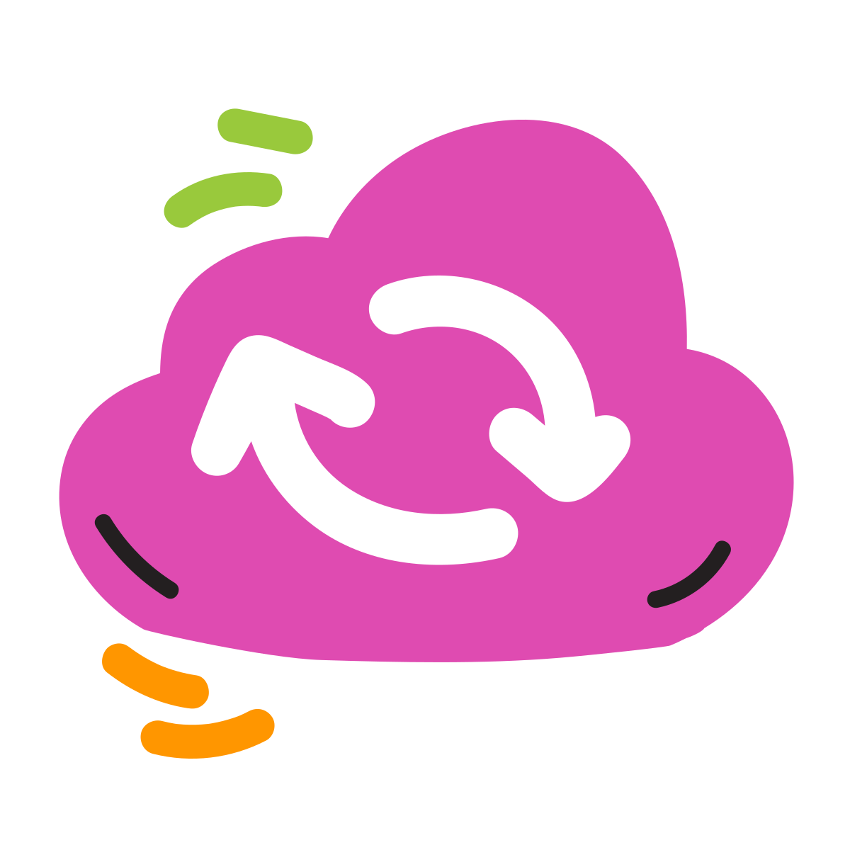 scribby style cloud sync icon