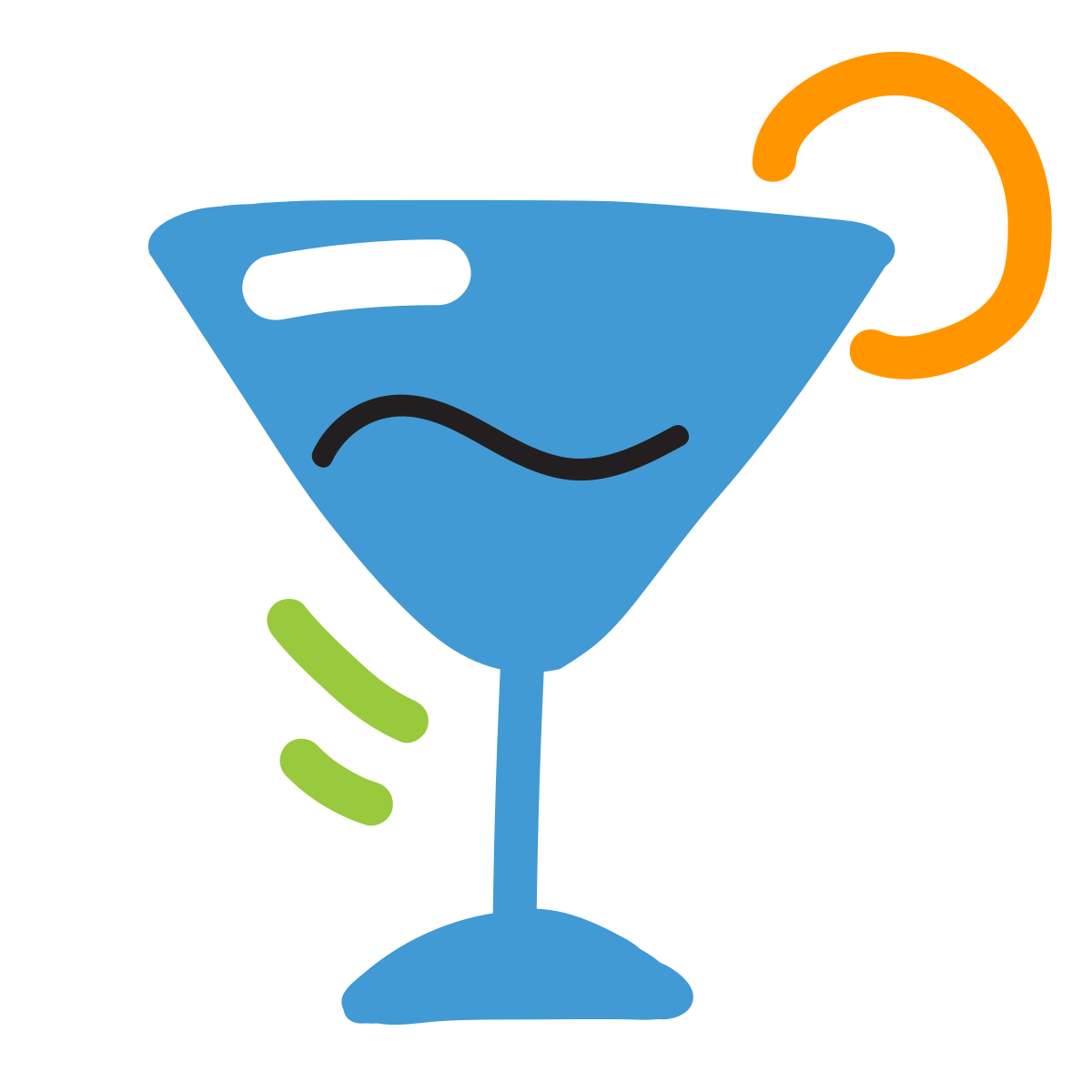 scribby style cocktail icon