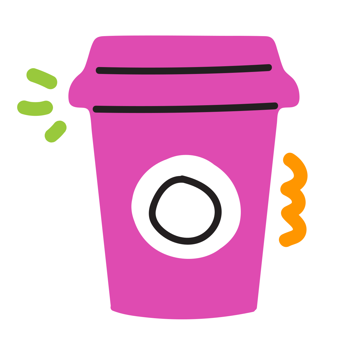 scribby style coffee to go icon