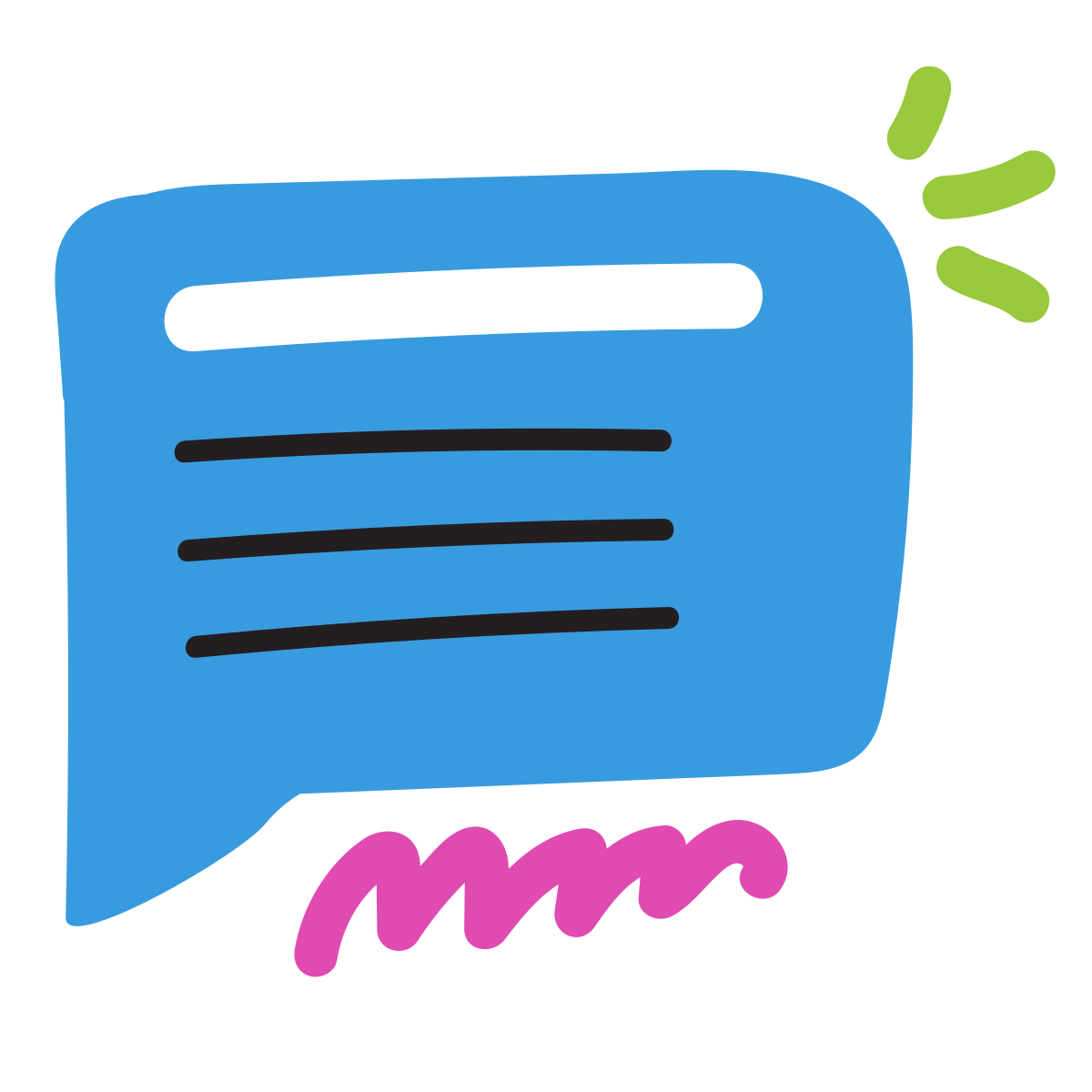 scribby style comments icon