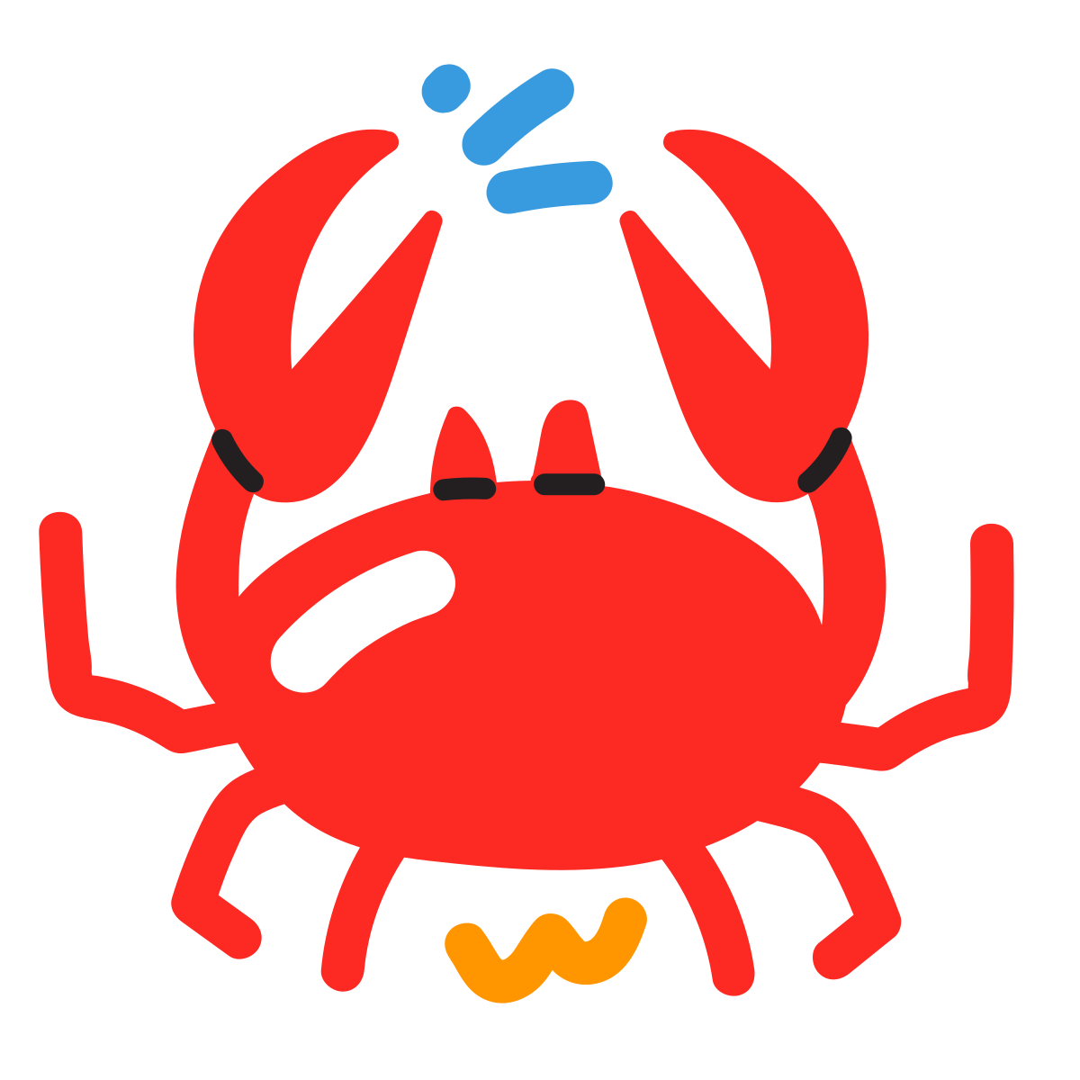 scribby style crab icon
