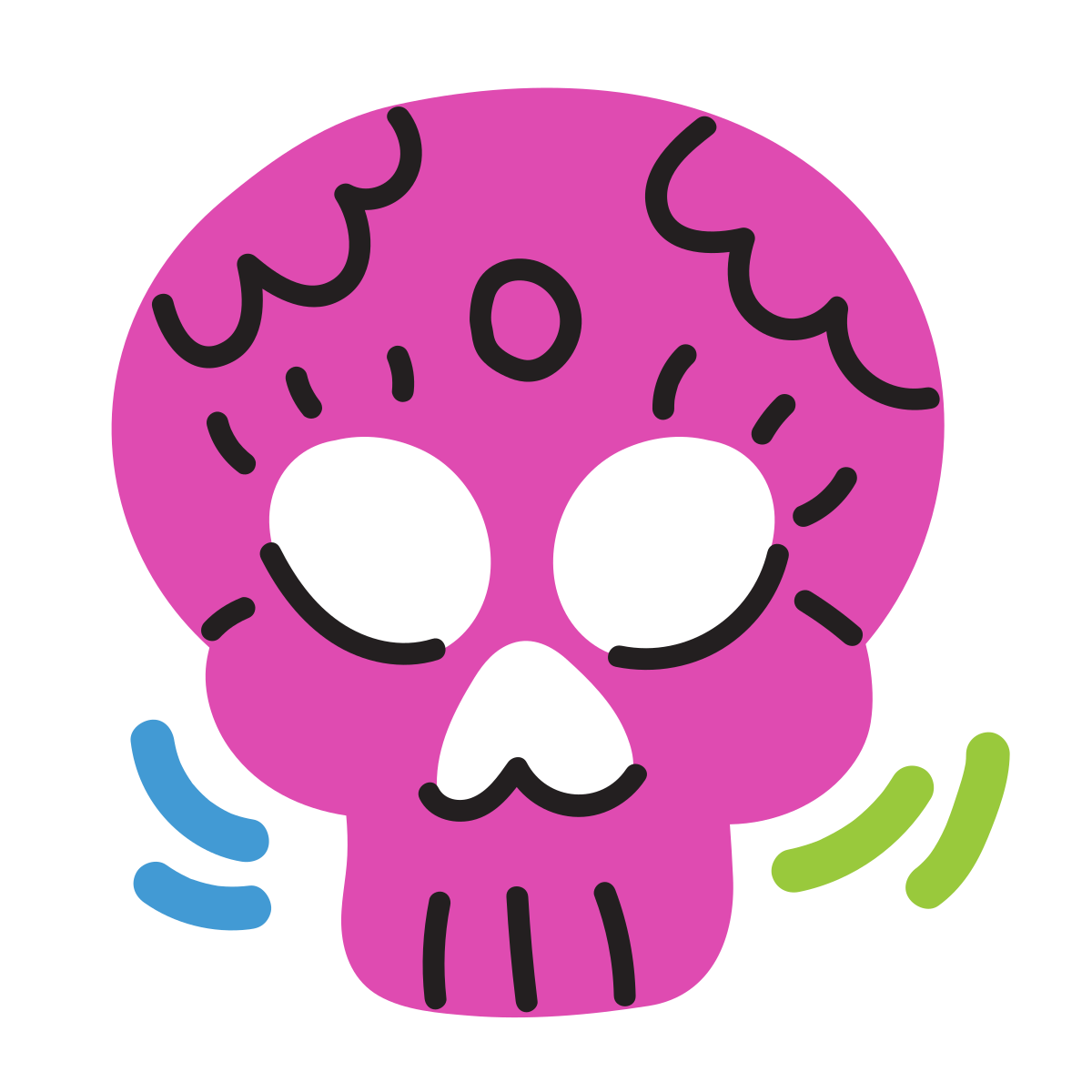 scribby style day of the dead icon