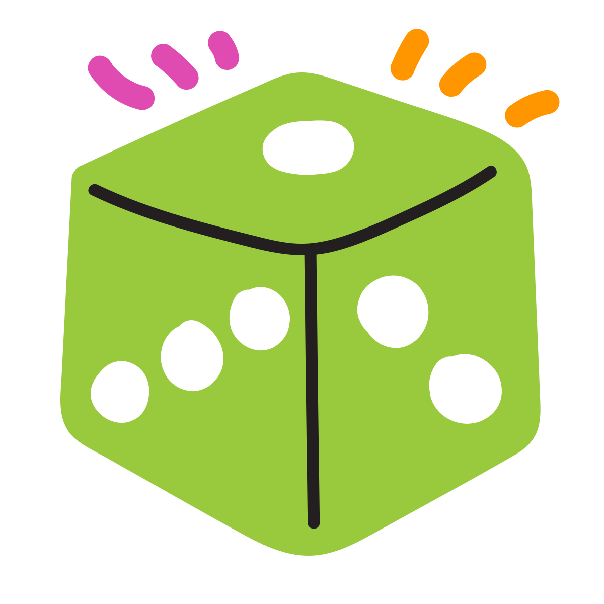 scribby style dice icon