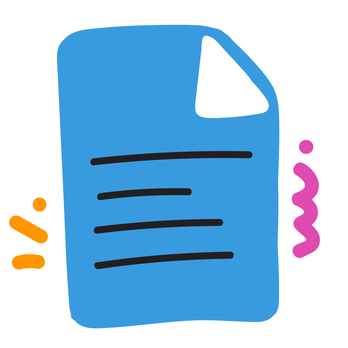 scribby style document icon
