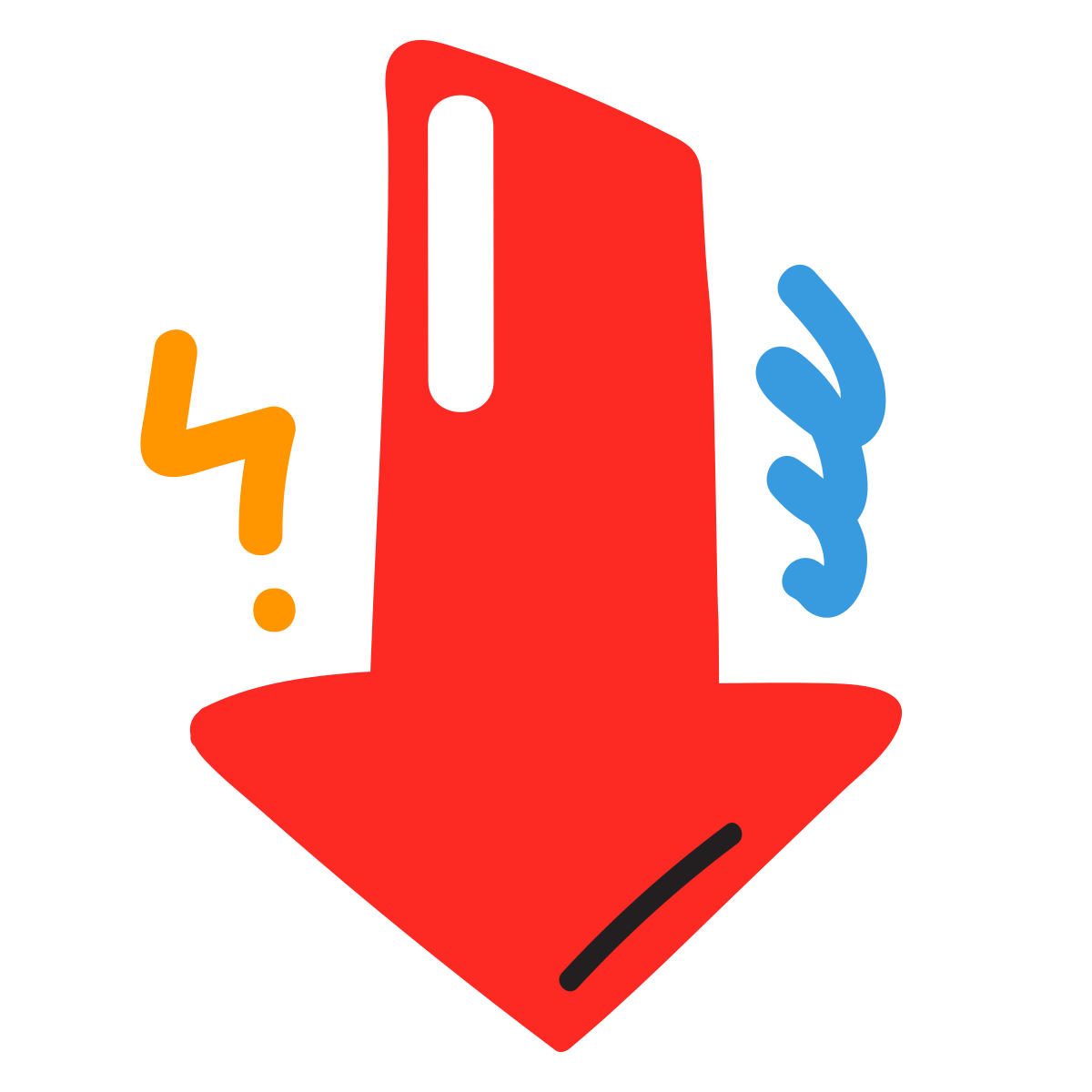 scribby style down icon