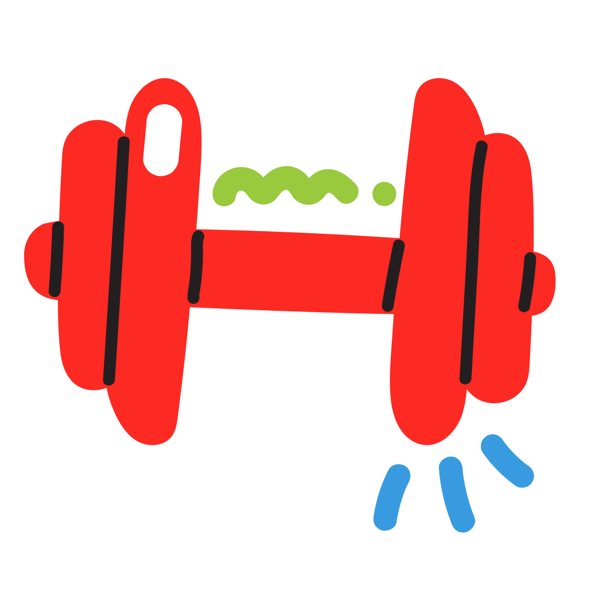 scribby style dumbbell icon