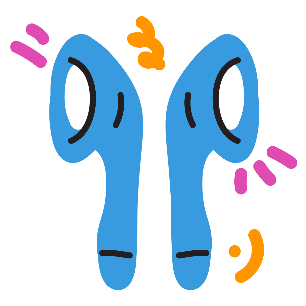scribby style earbud headphones icon