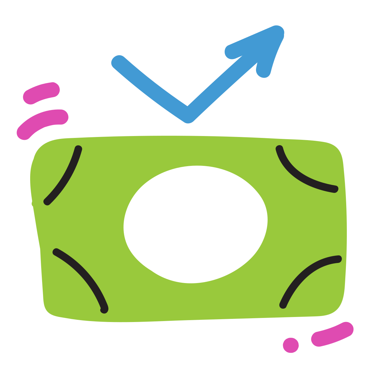 scribby style economic improvement icon