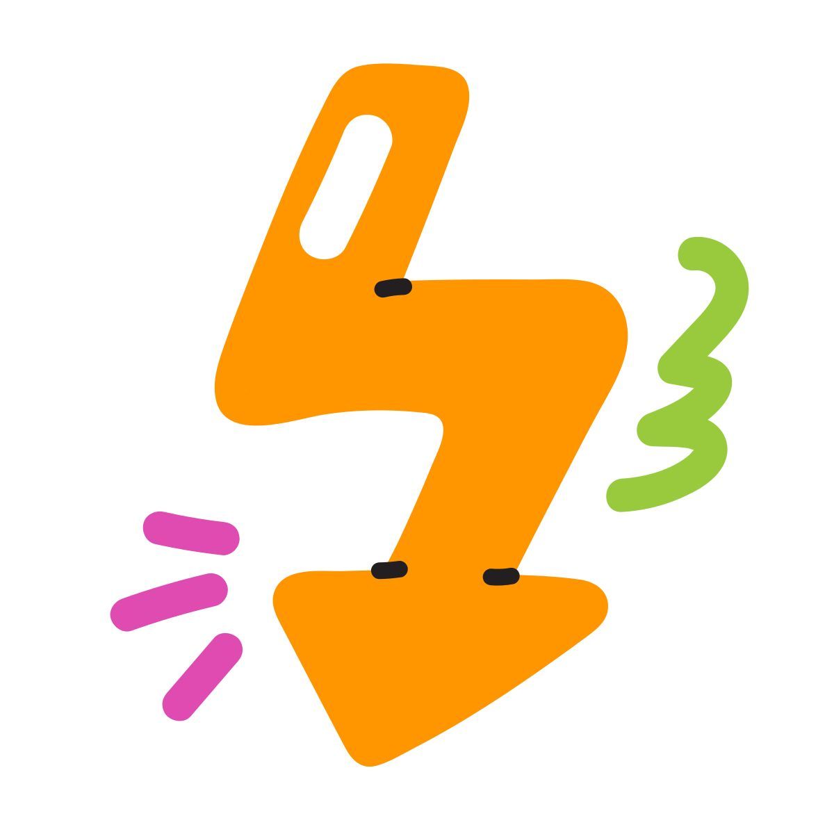 scribby style elettricità icon