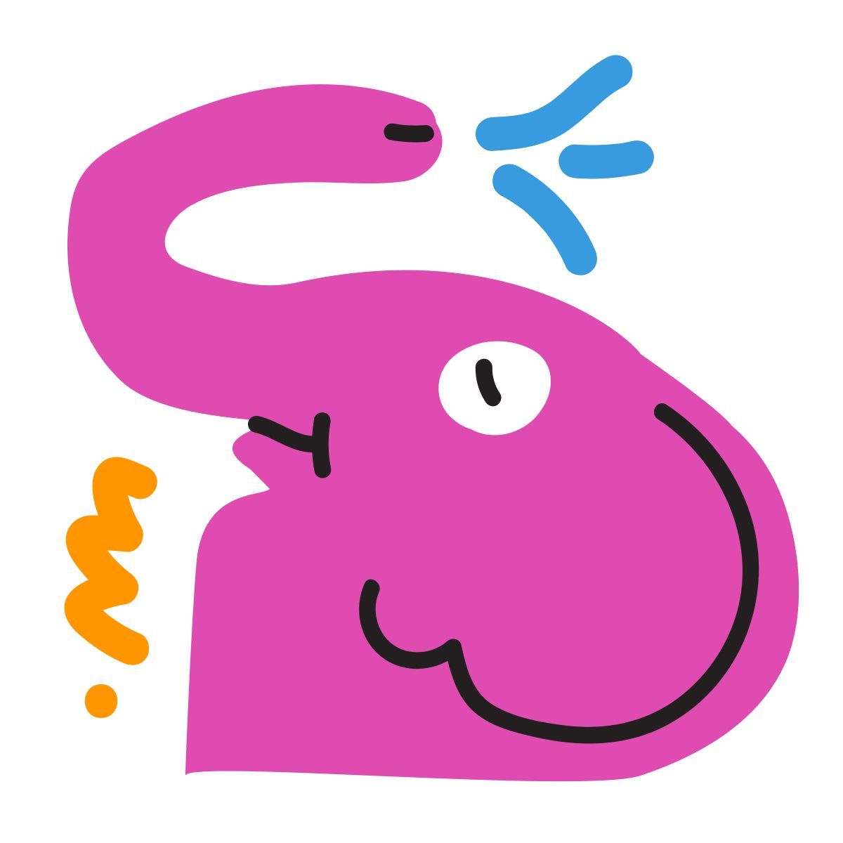 scribby style elefant icon