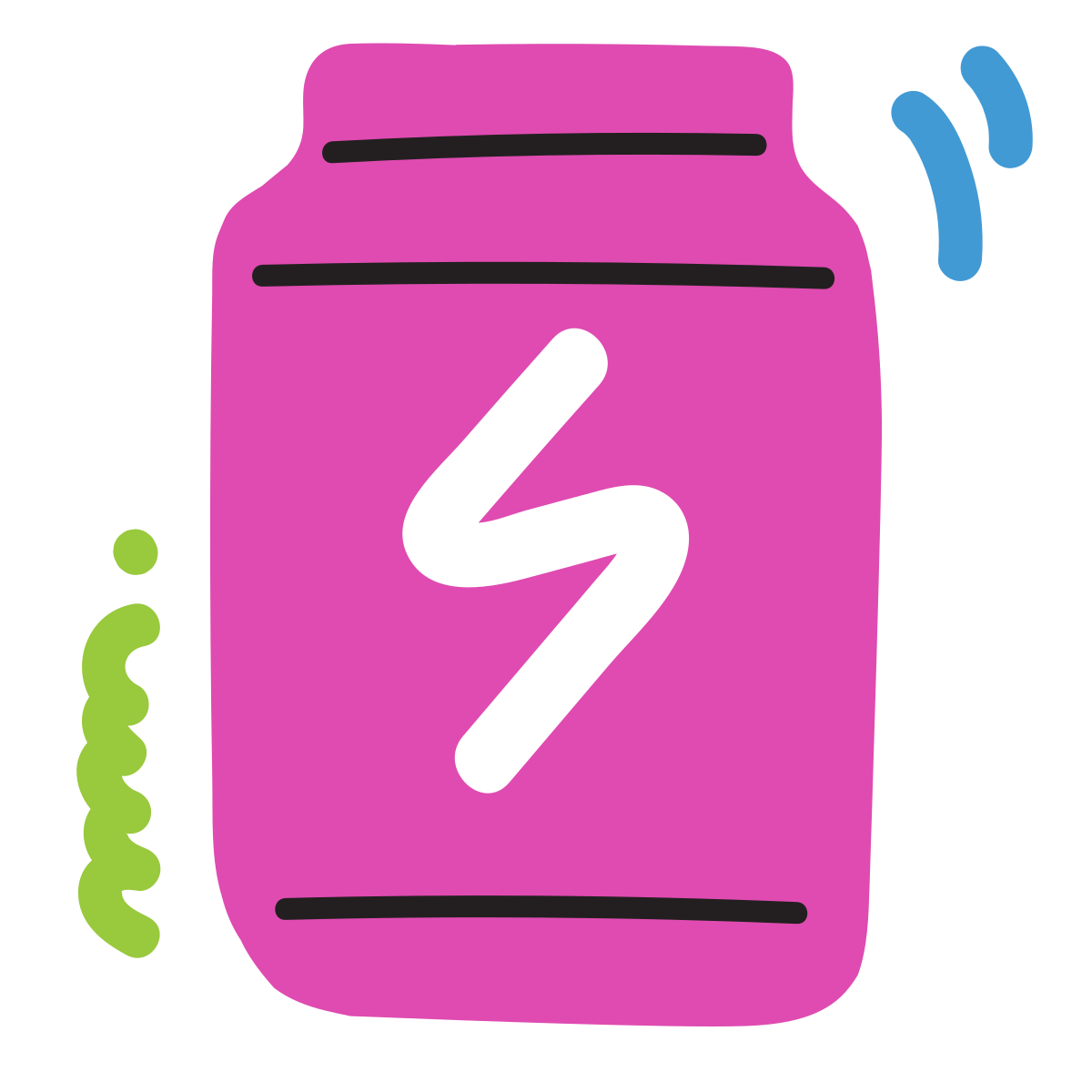 scribby style energy drink icon