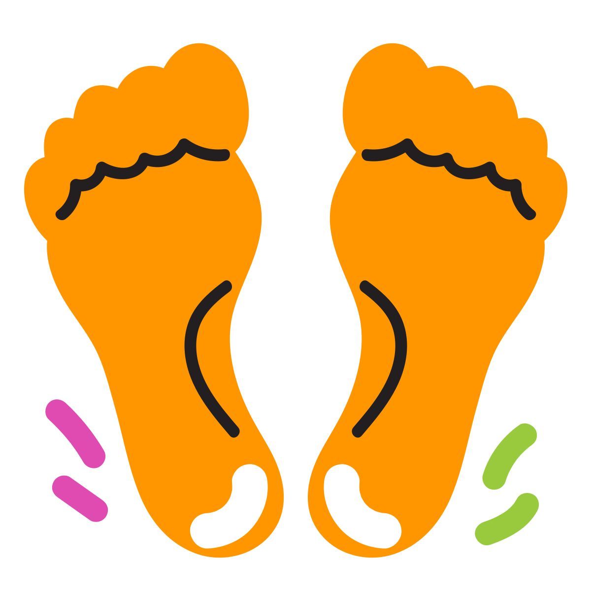 scribby style parte del cuerpo pies icon