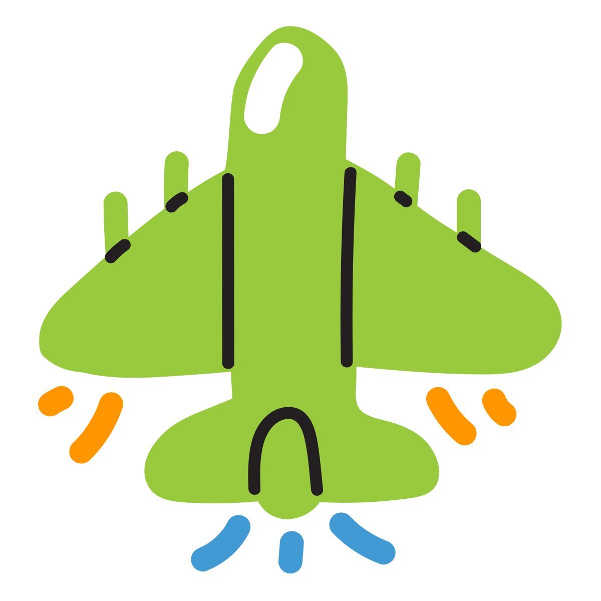 scribby style kampfjet icon