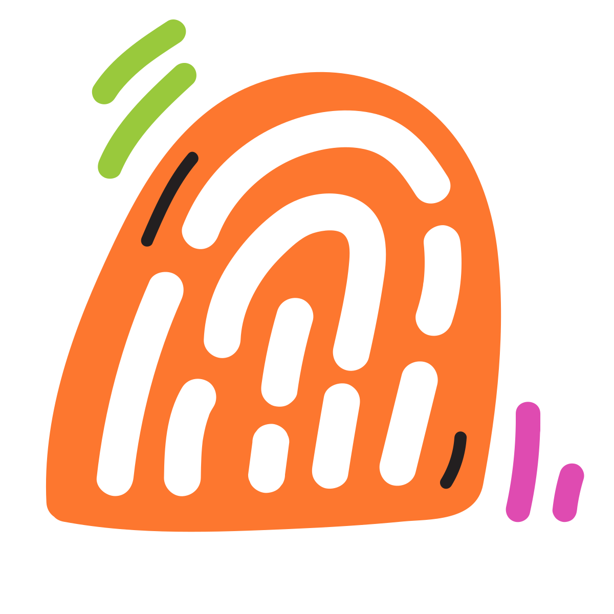 scribby style fingerprint icon