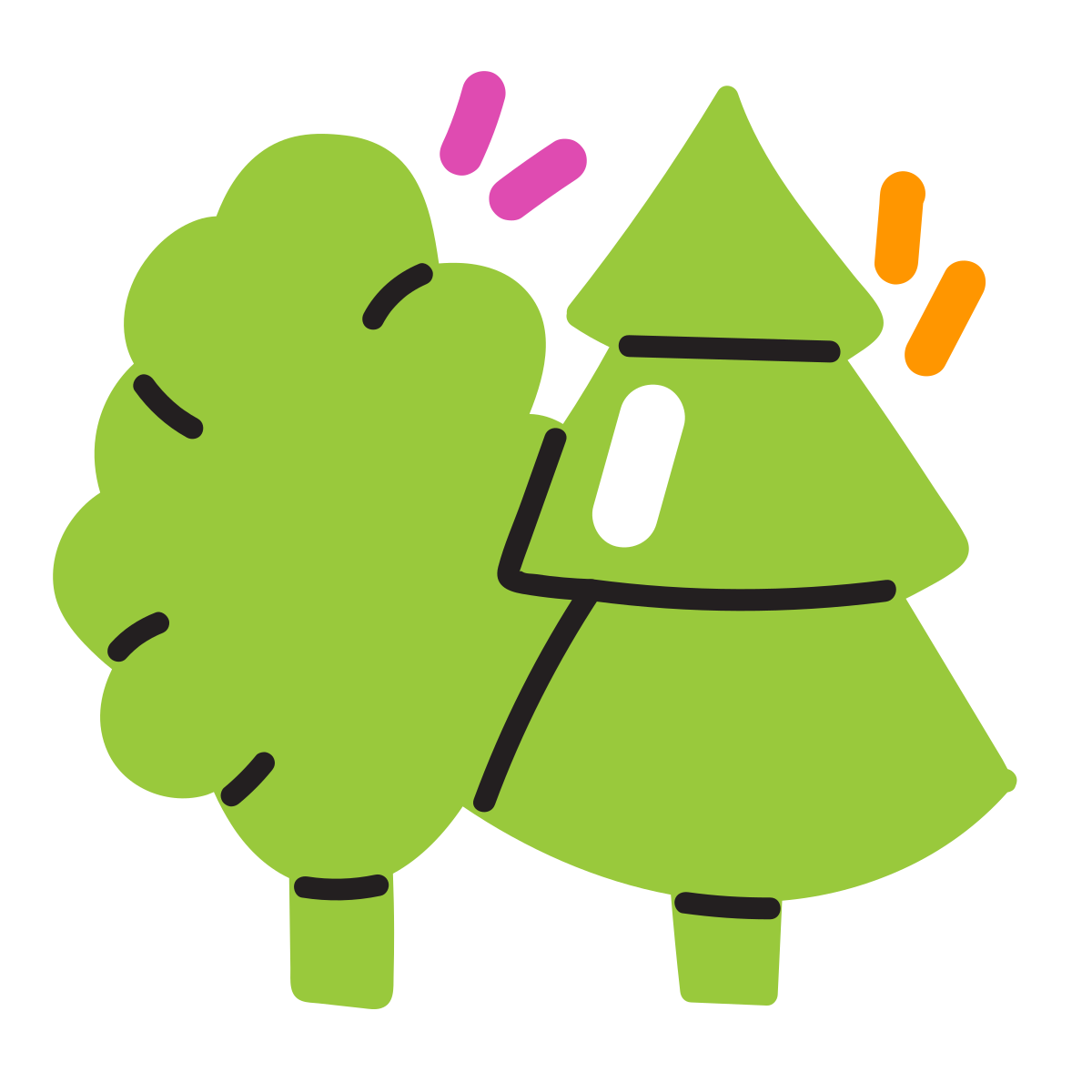 scribby style forest icon