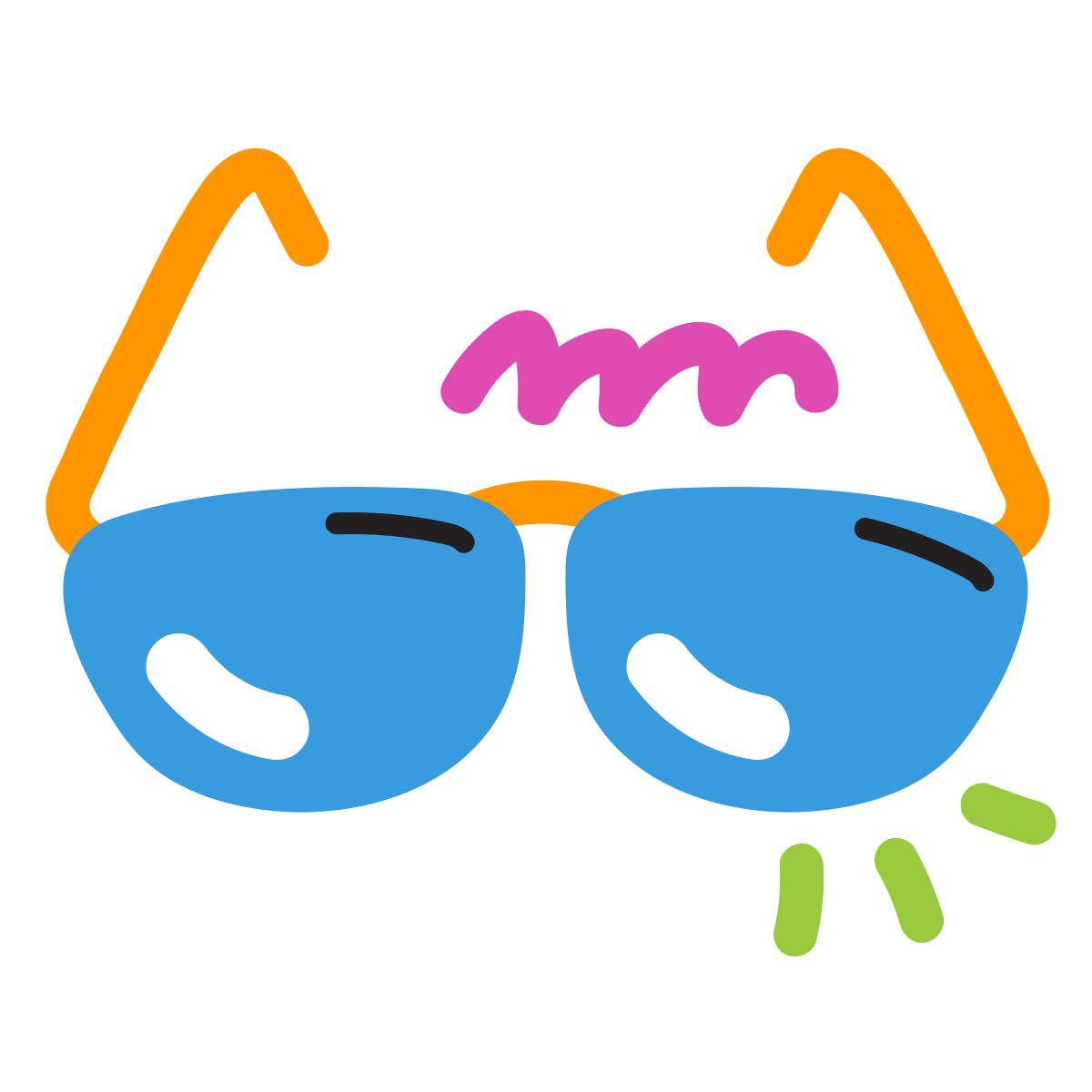scribby style glasses icon
