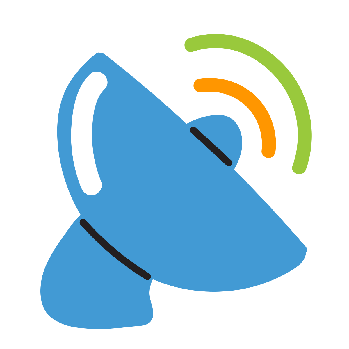 scribby style gps receiving icon