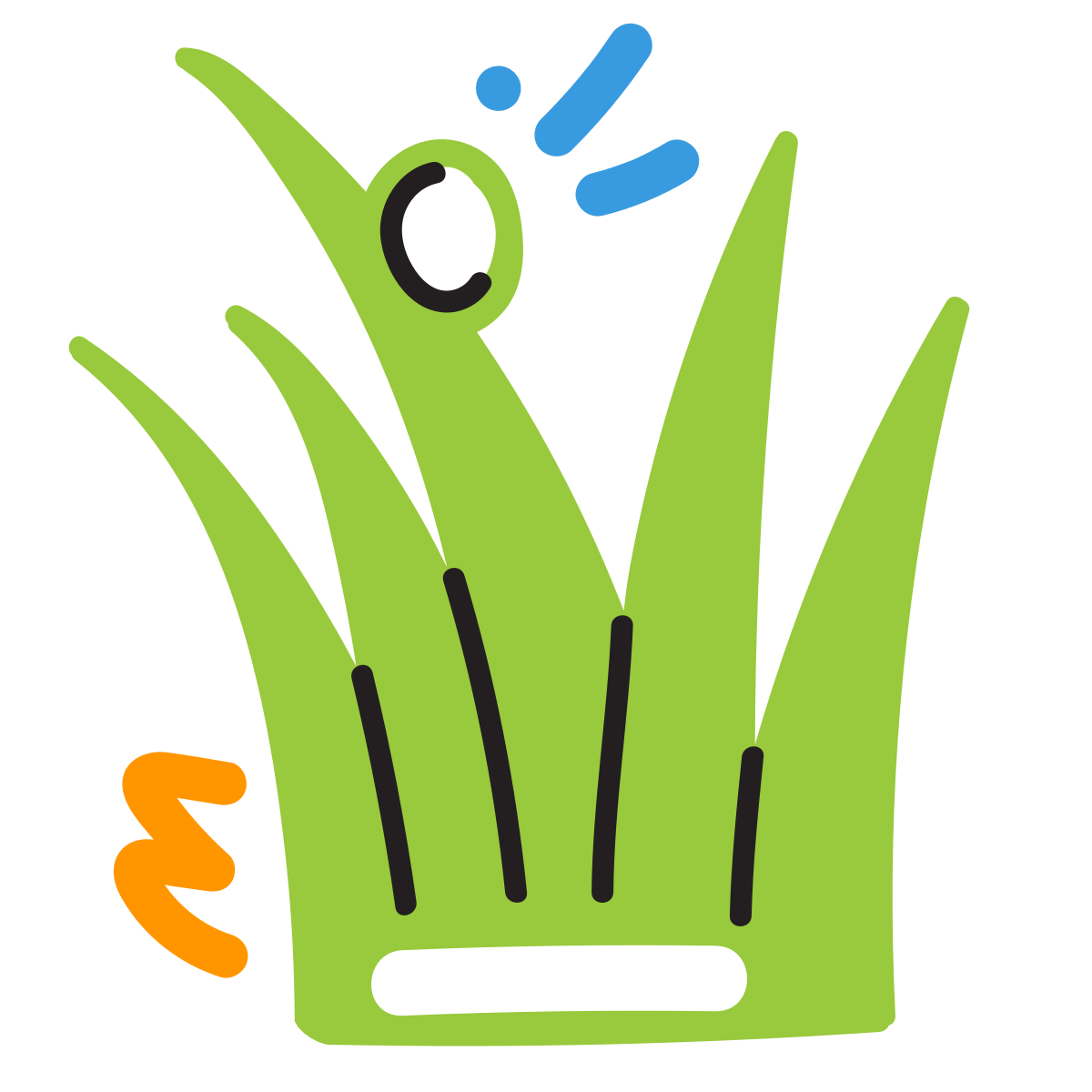 scribby style grass icon