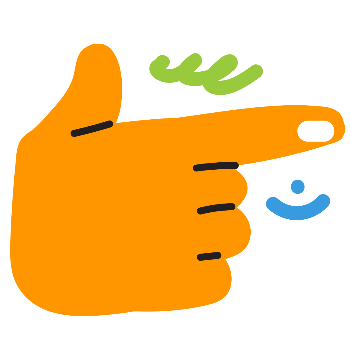 scribby style hand right icon