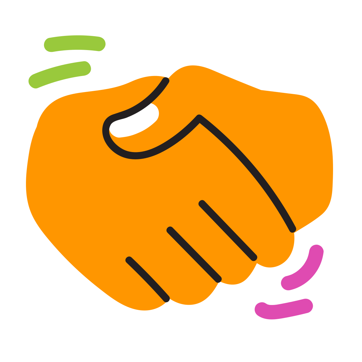 scribby style handshake icon