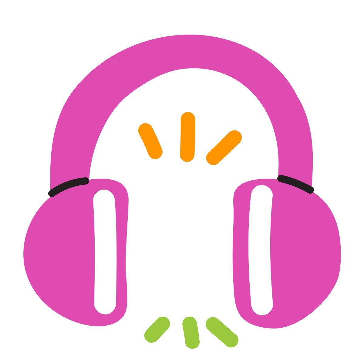 scribby style kopfhörer icon