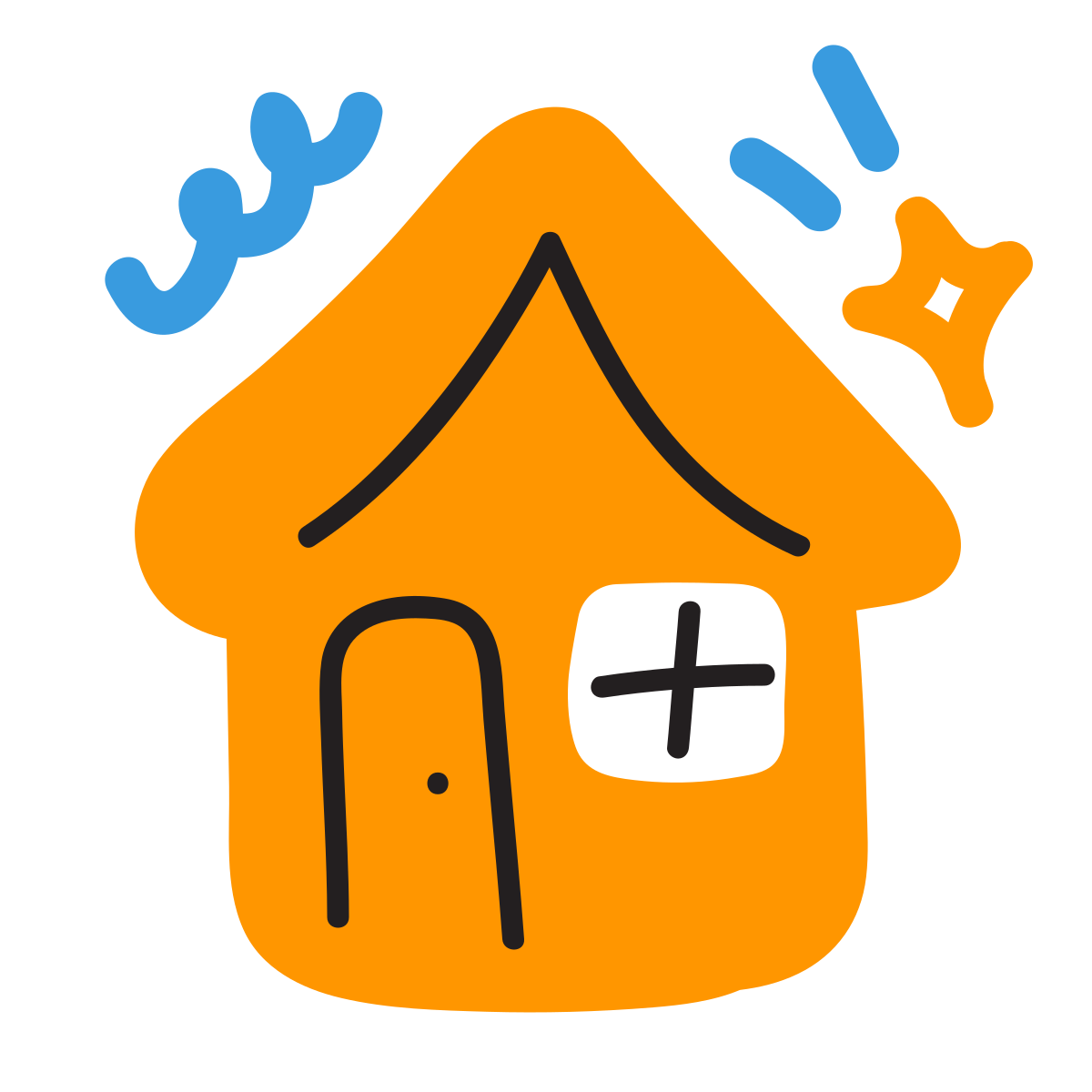 scribby style home icon