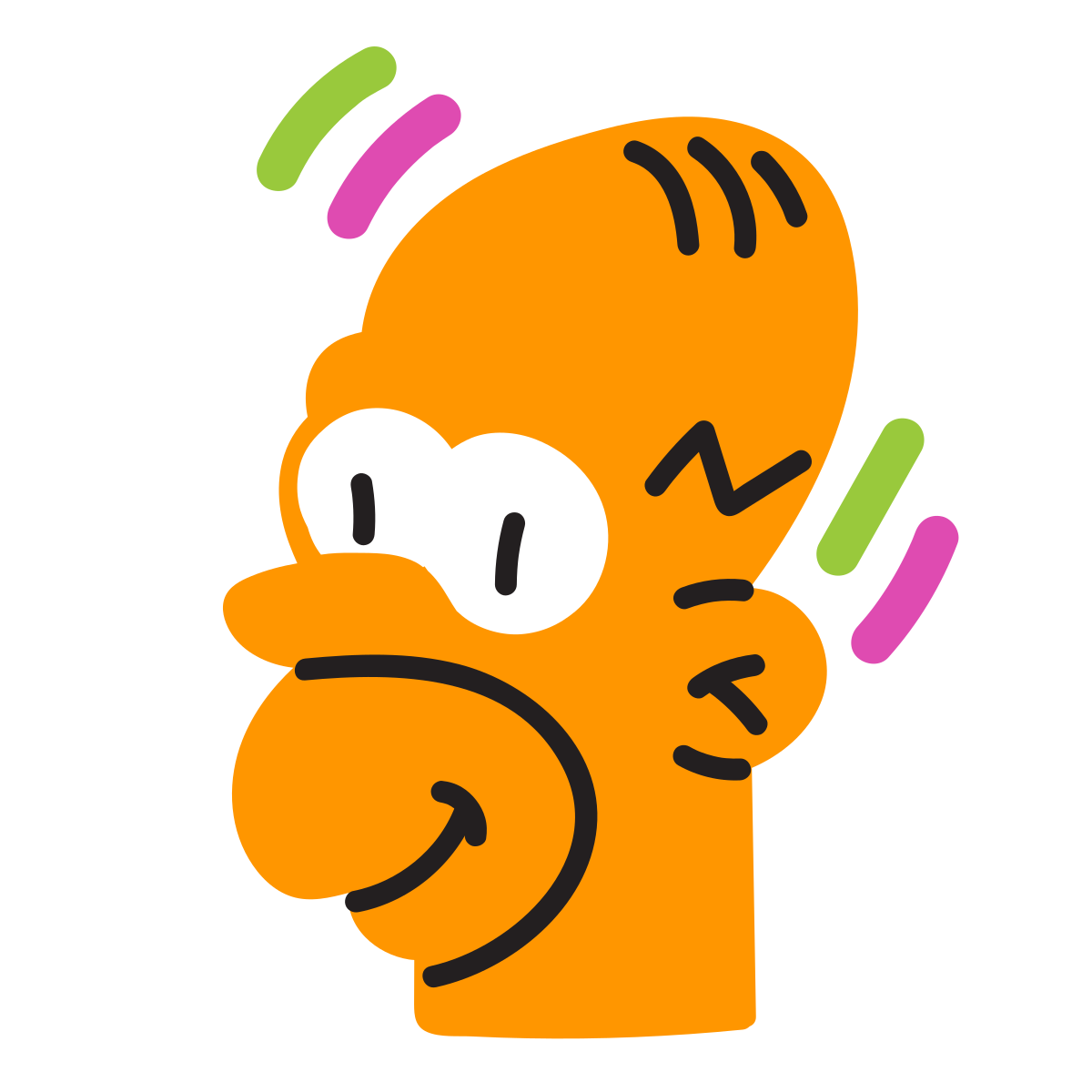 scribby style homer simpson icon
