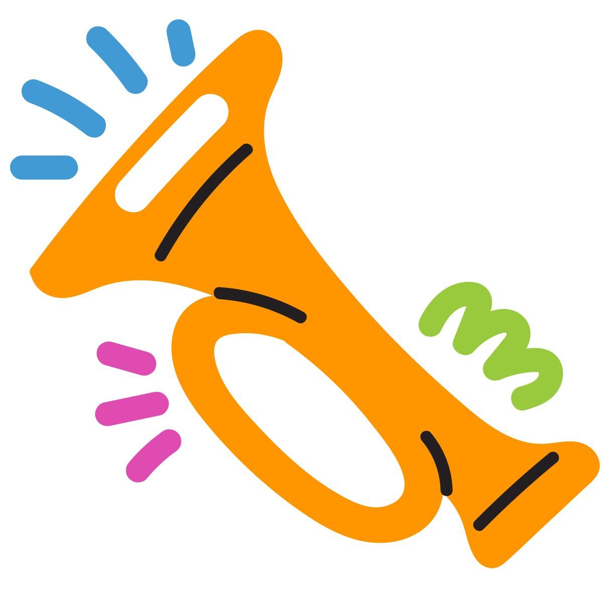 scribby style horn icon