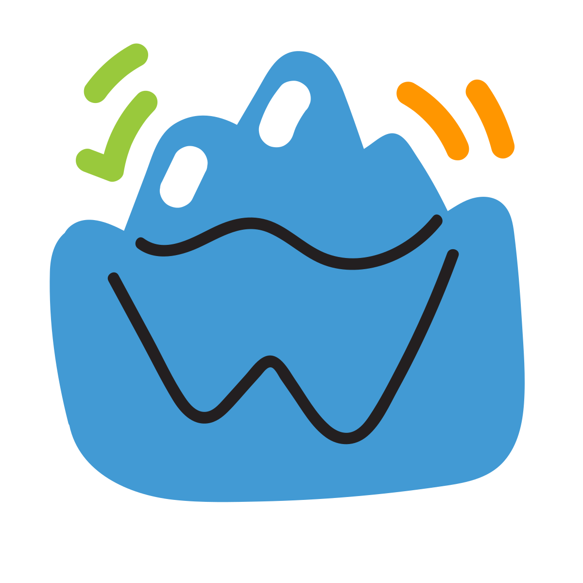 scribby style iceberg icon