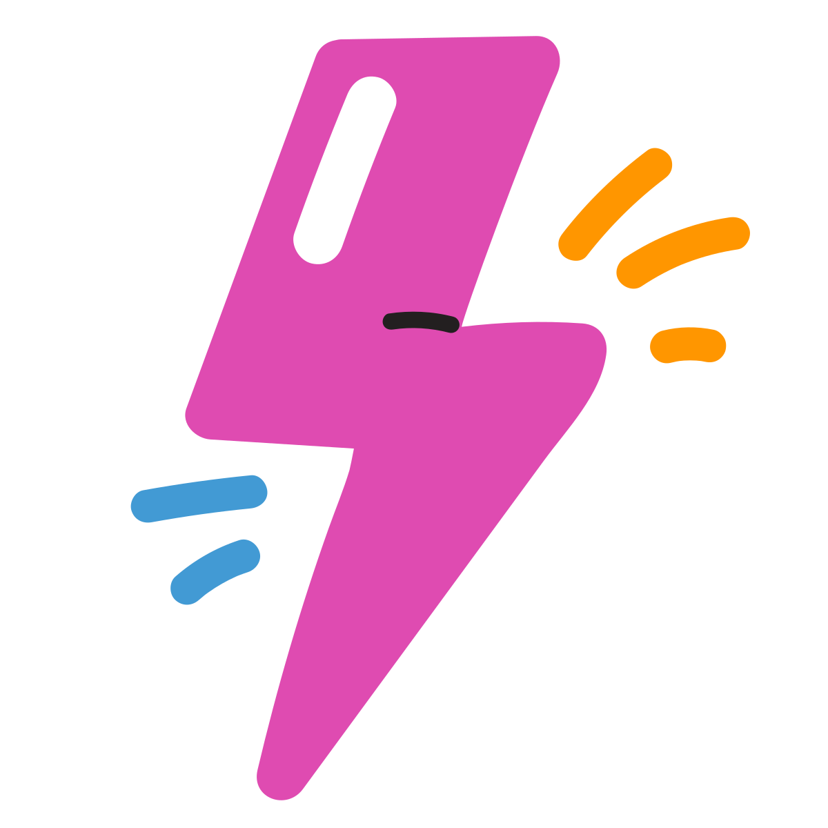 scribby style lightning bolt icon