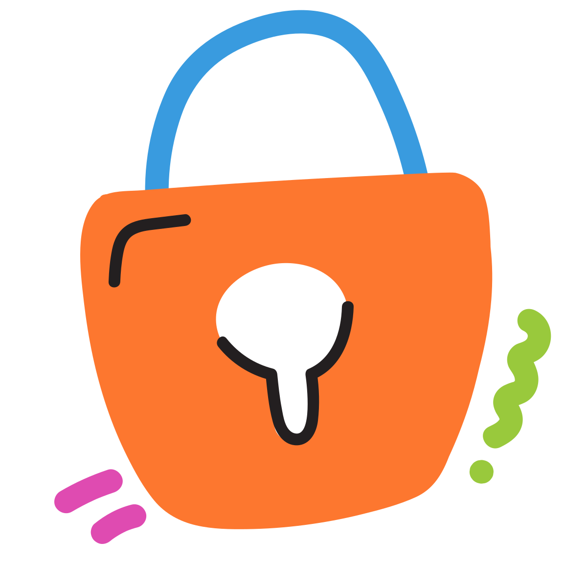 scribby style lock icon
