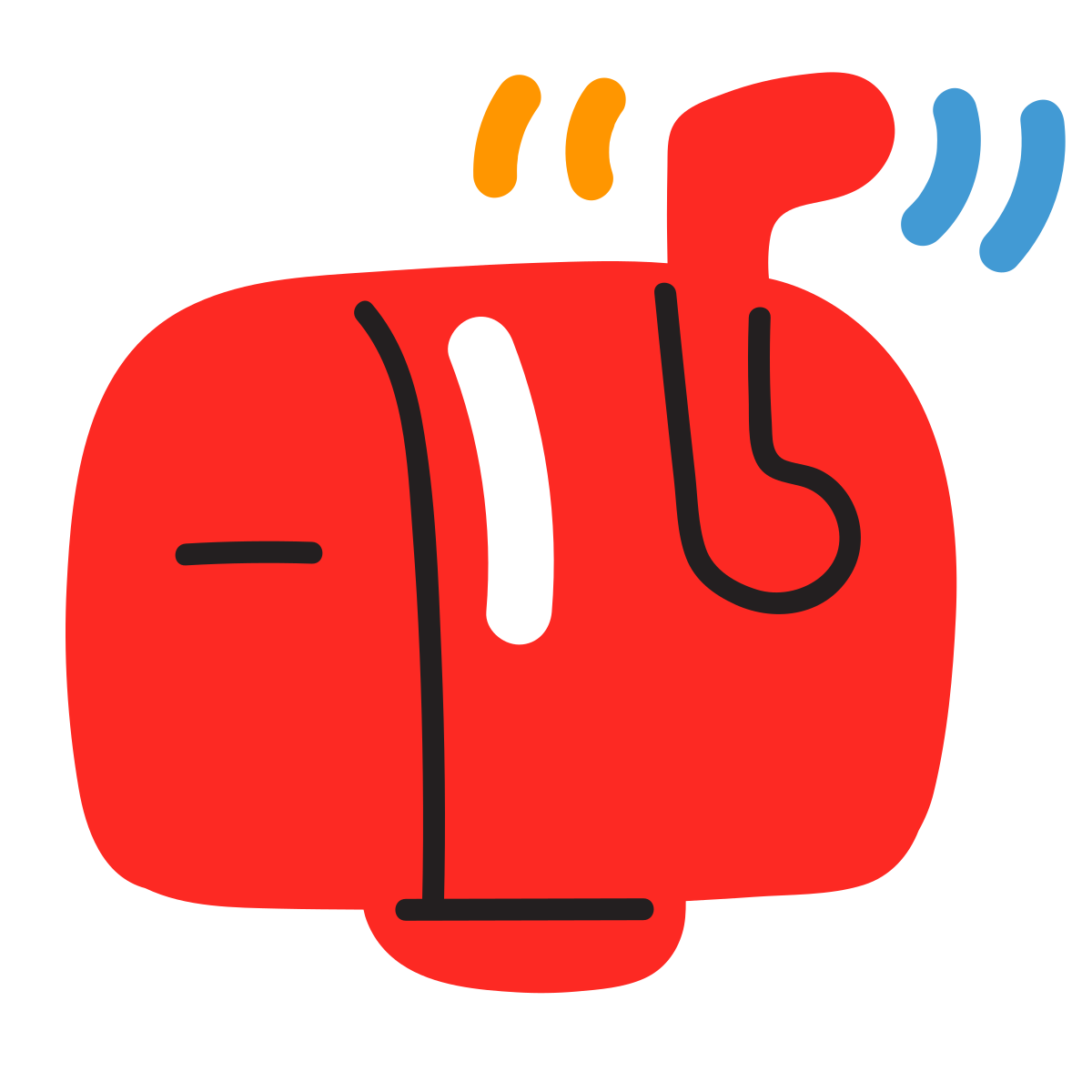 scribby style mailbox closed flag up icon