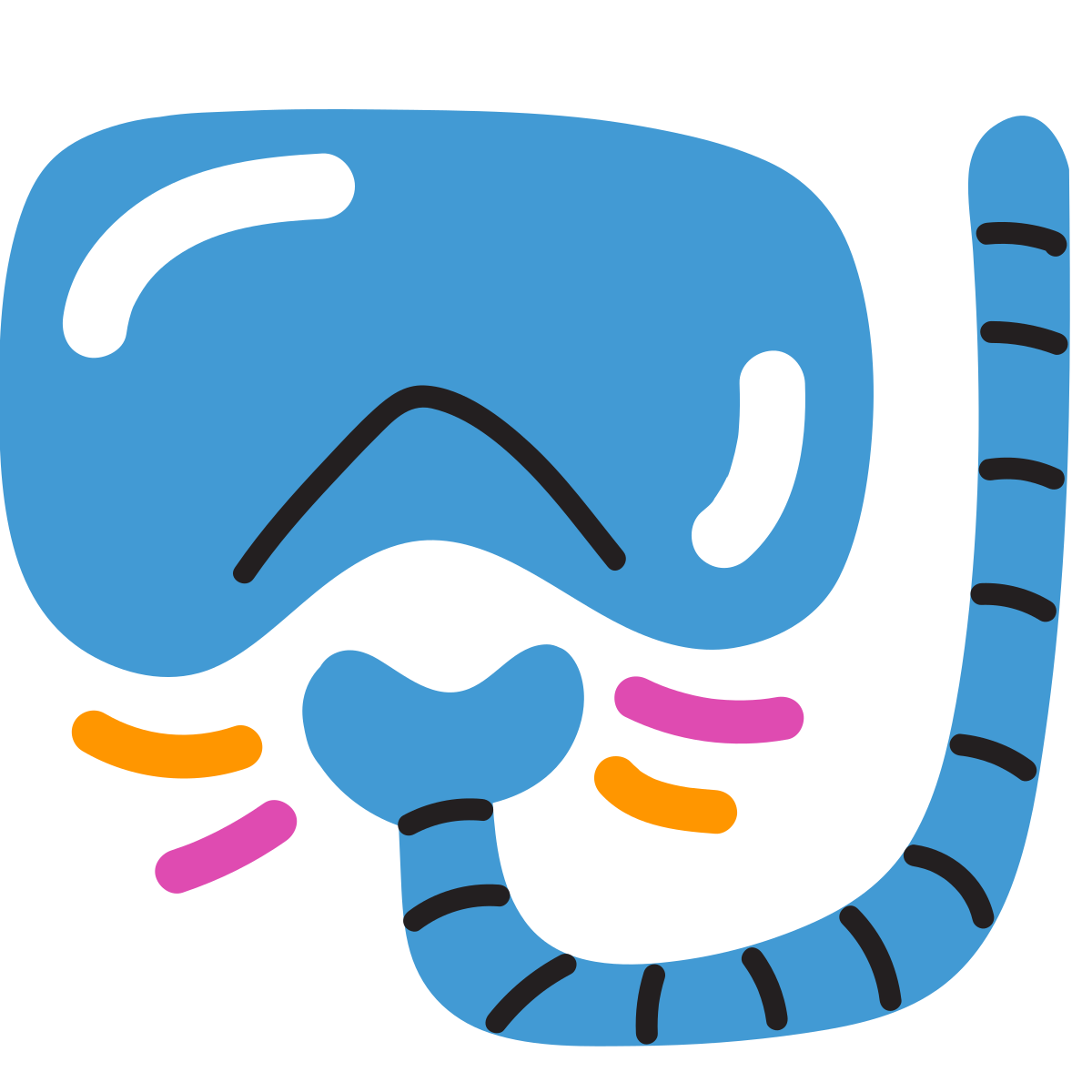 scribby style mask snorkel icon