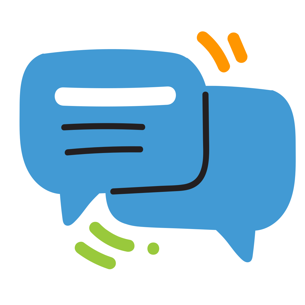scribby style messaging  icon