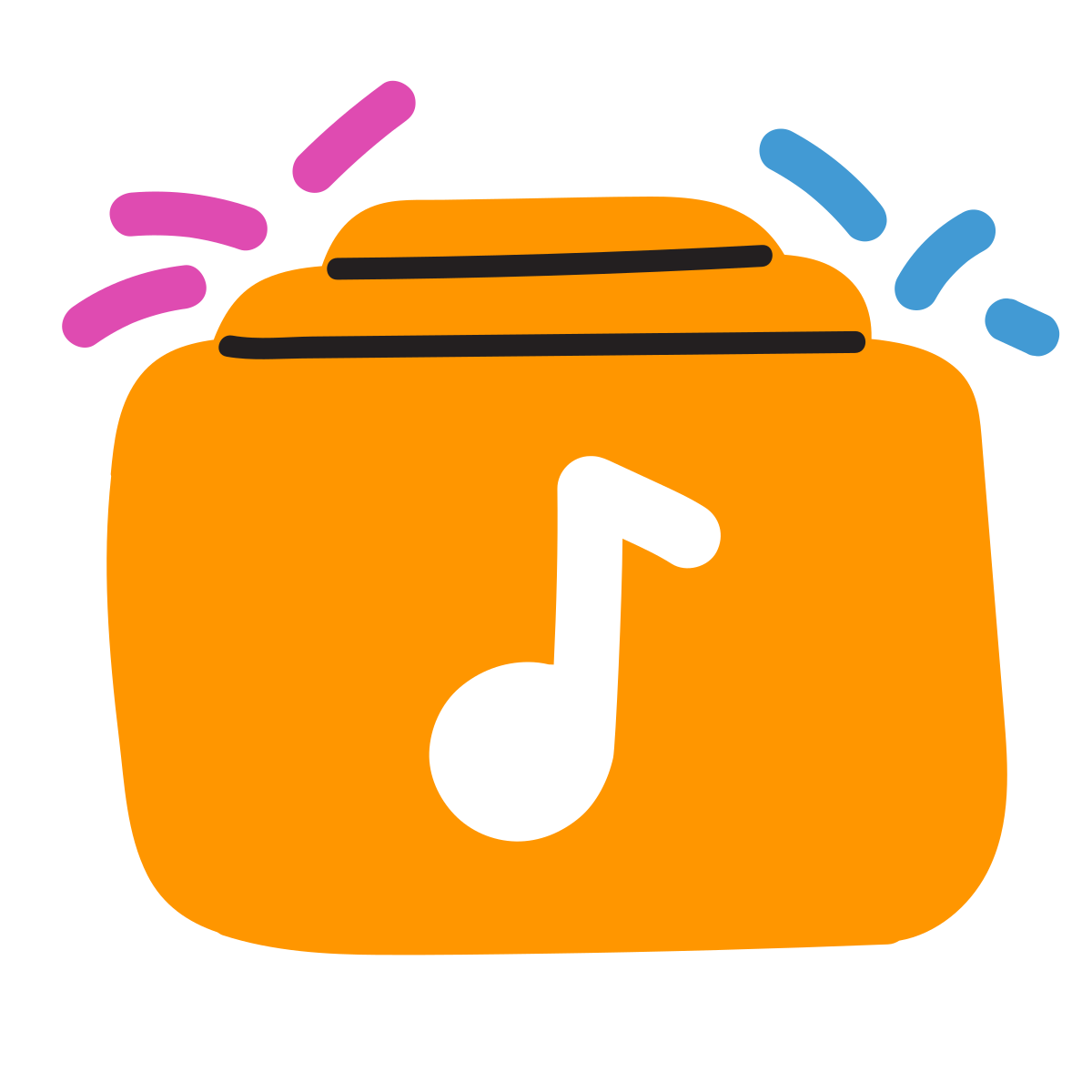 scribby style music library icon