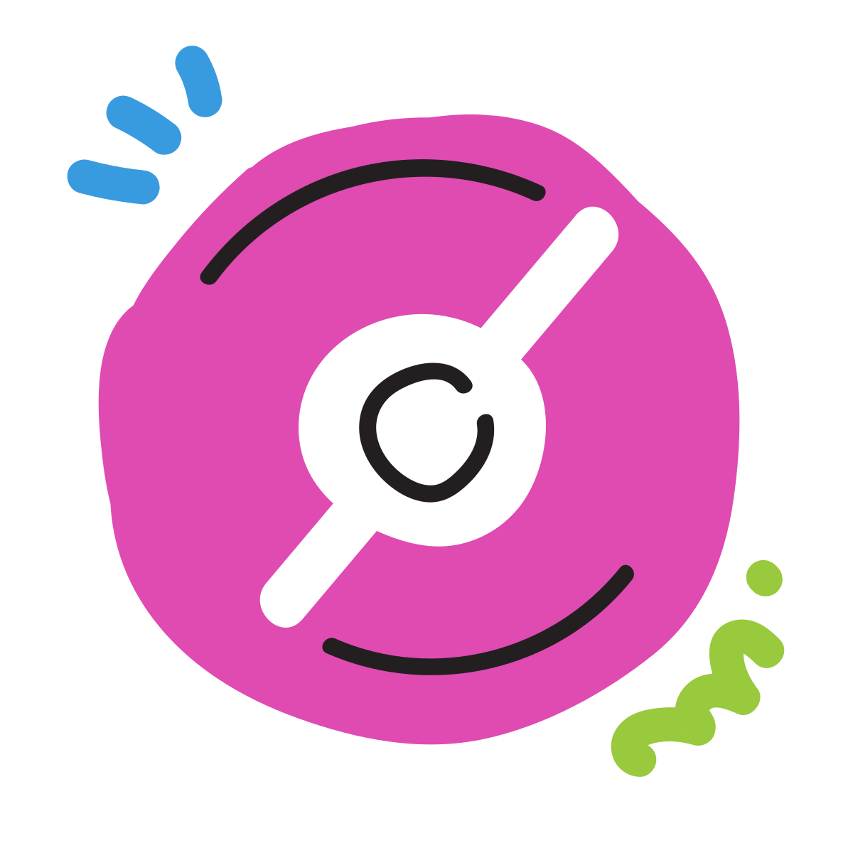 scribby style music record icon