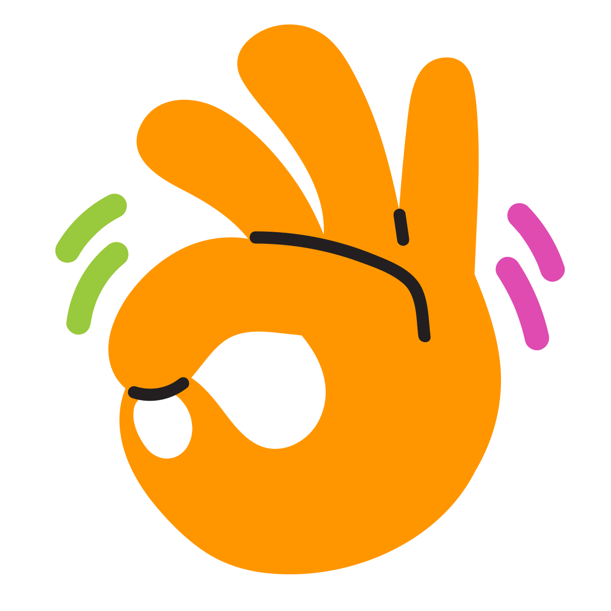 scribby style ok hand icon
