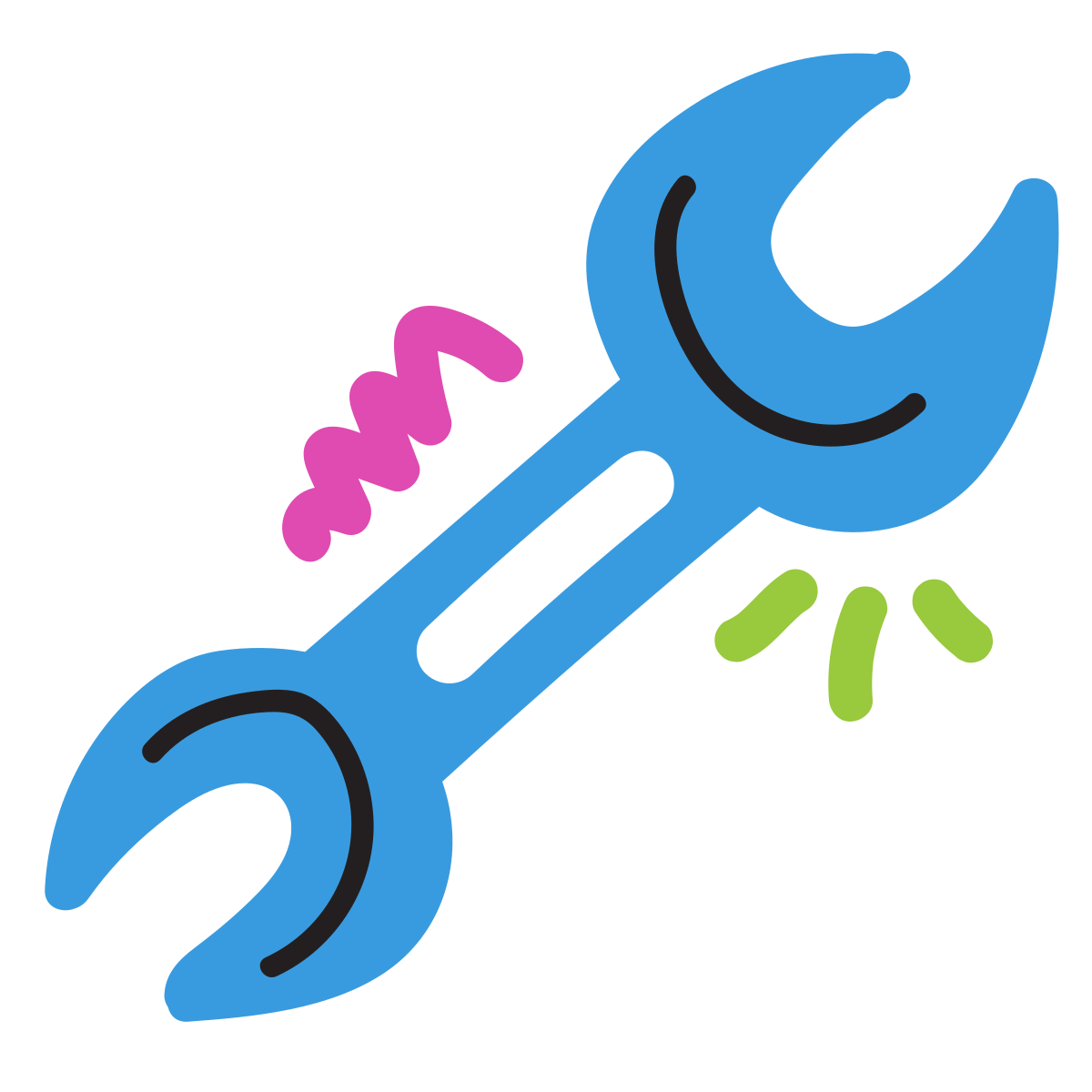 scribby style open end wrench icon