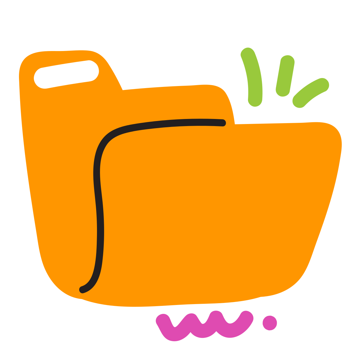 scribby style opened folder icon