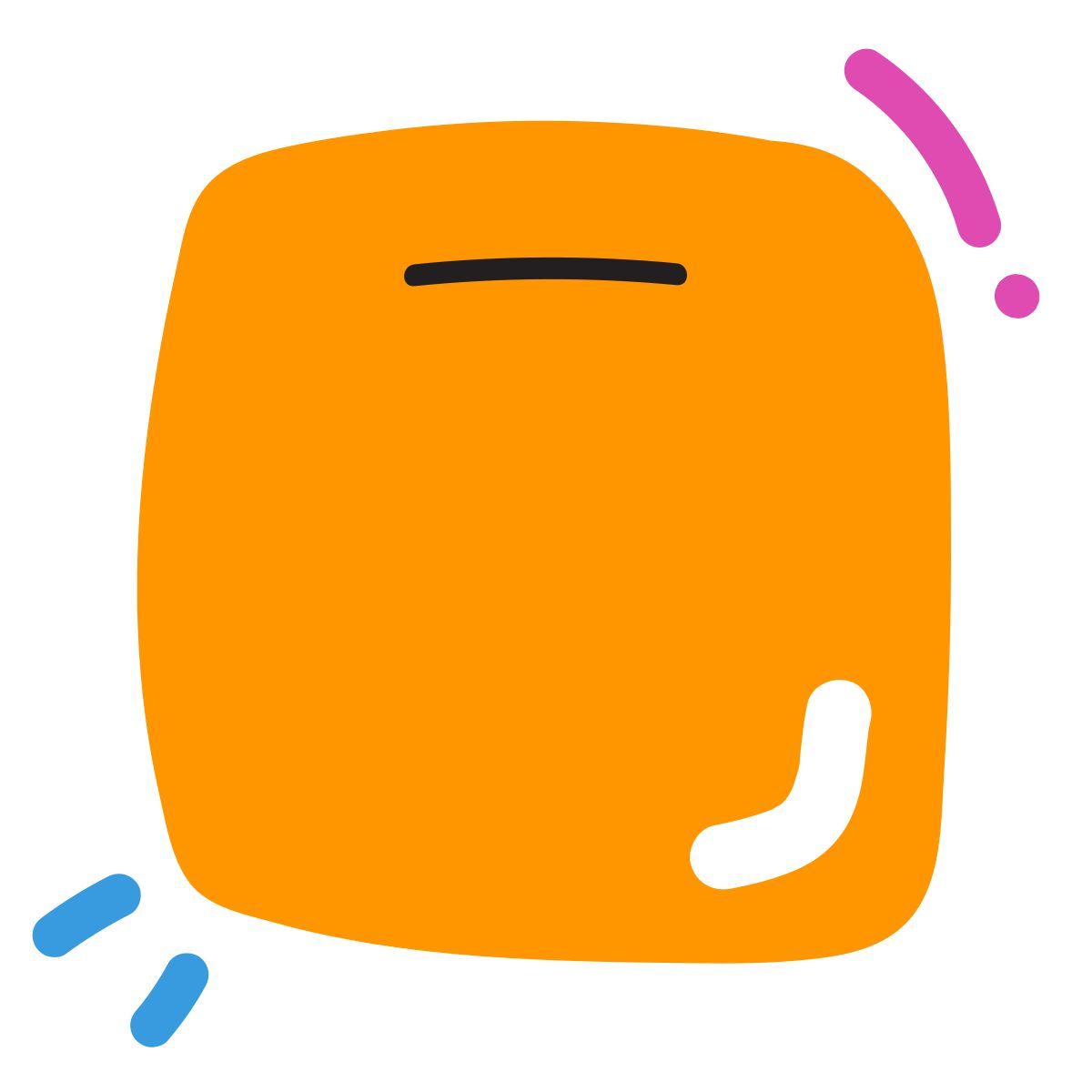 scribby style imballaggio icon