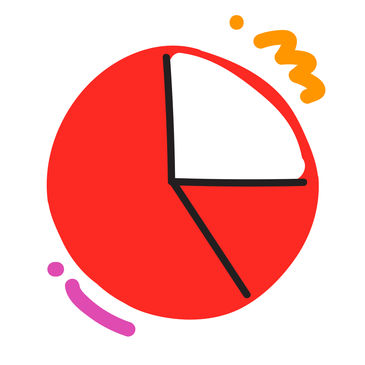 scribby style pie chart icon