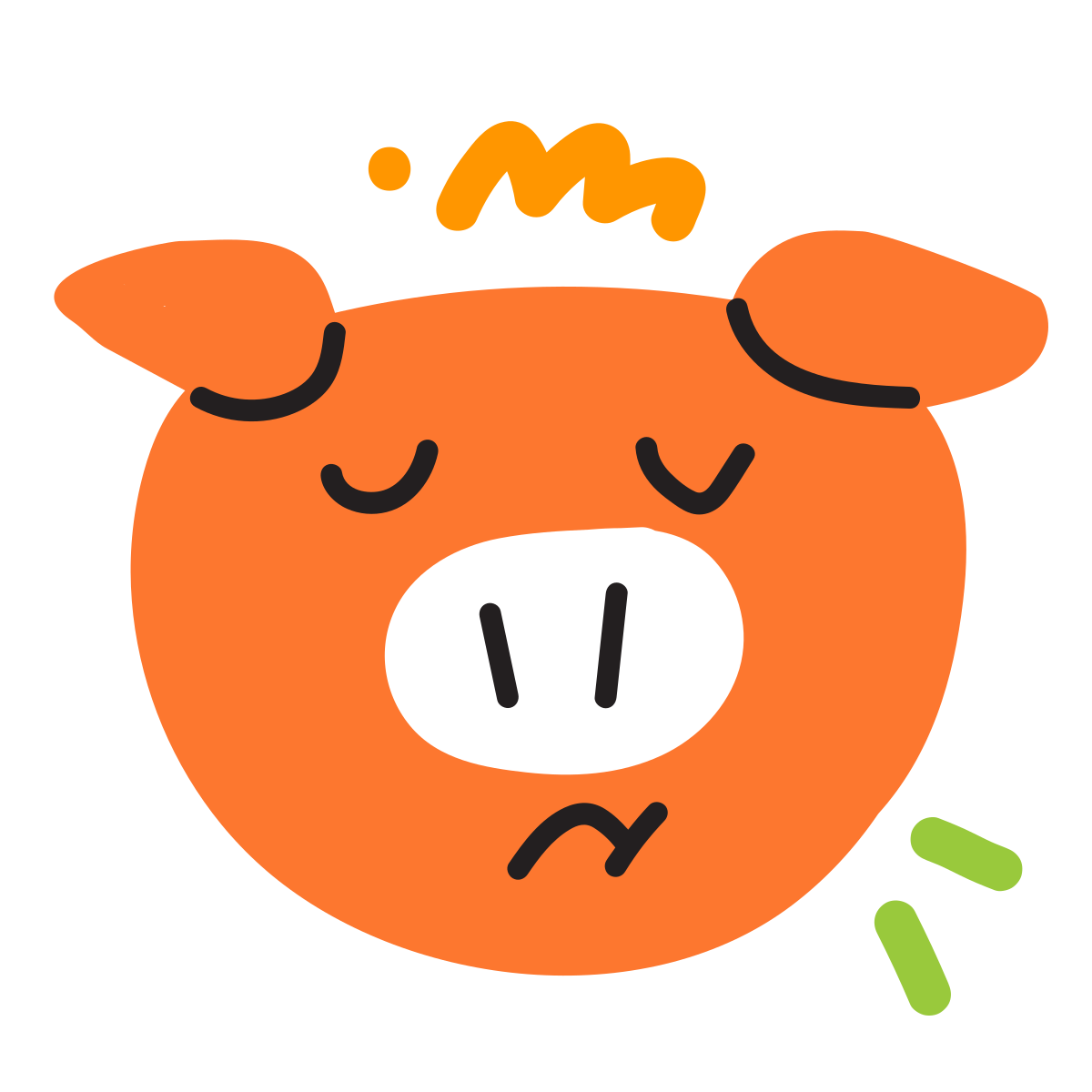 scribby style pig icon