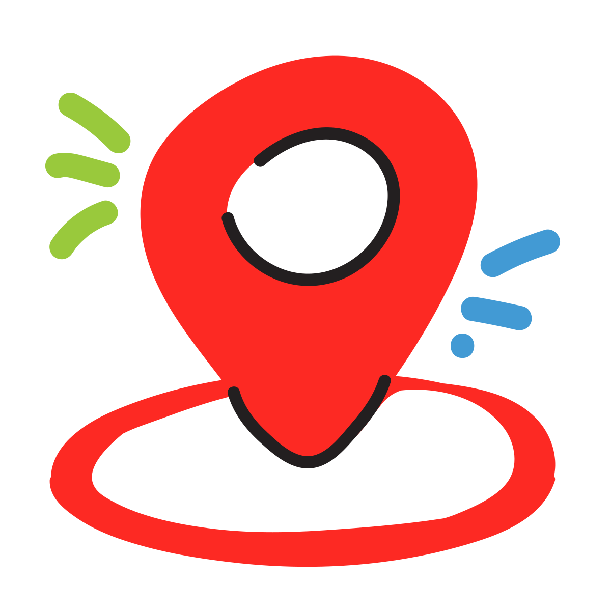 scribby style place marker icon