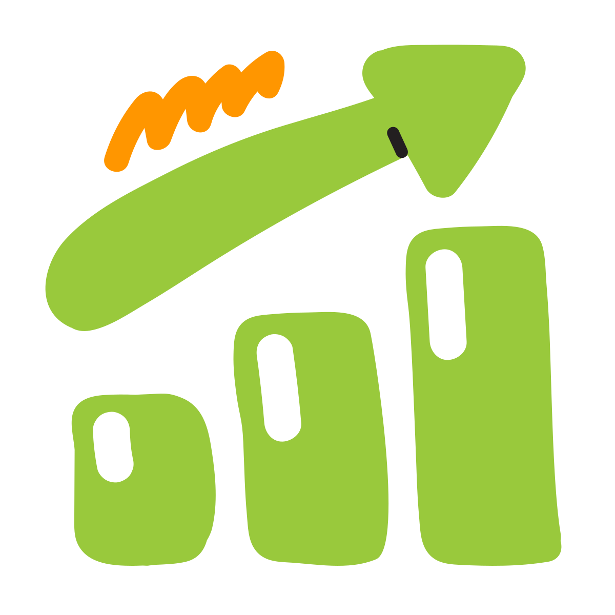scribby style positive dynamic icon