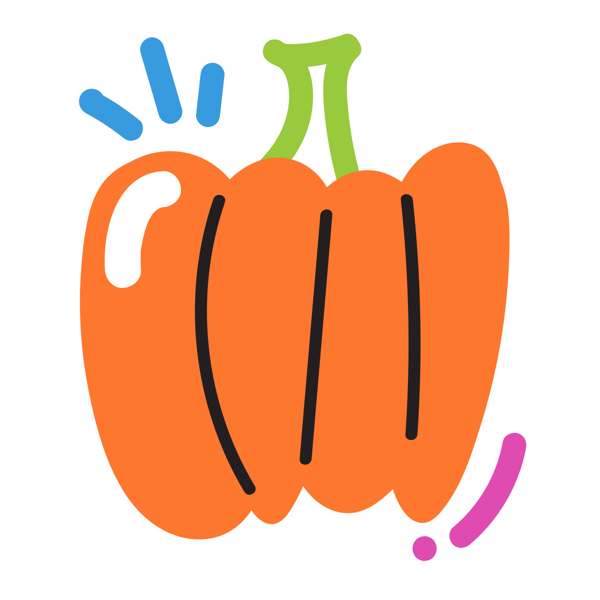 scribby style pumpkin icon