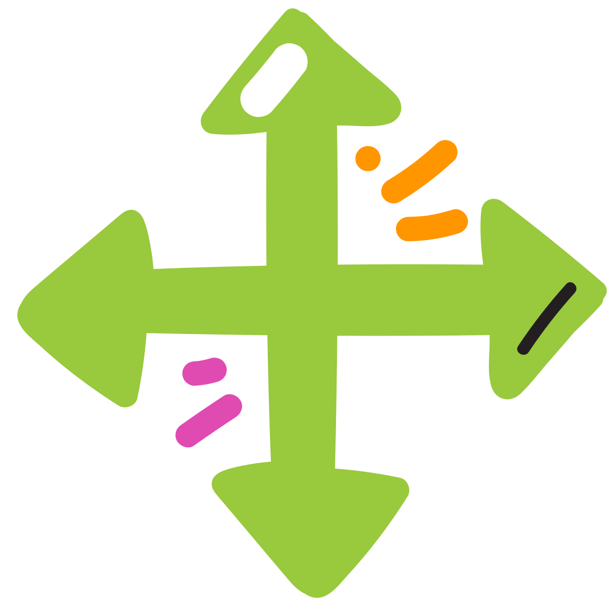 scribby style resize four directions icon